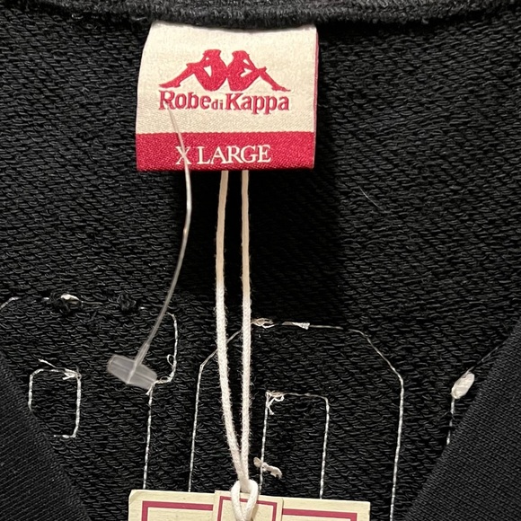 Kappa Robe Giovani Sea Cardigan jet black Embroidered felt patches XL NWT - Picture 8 of 10